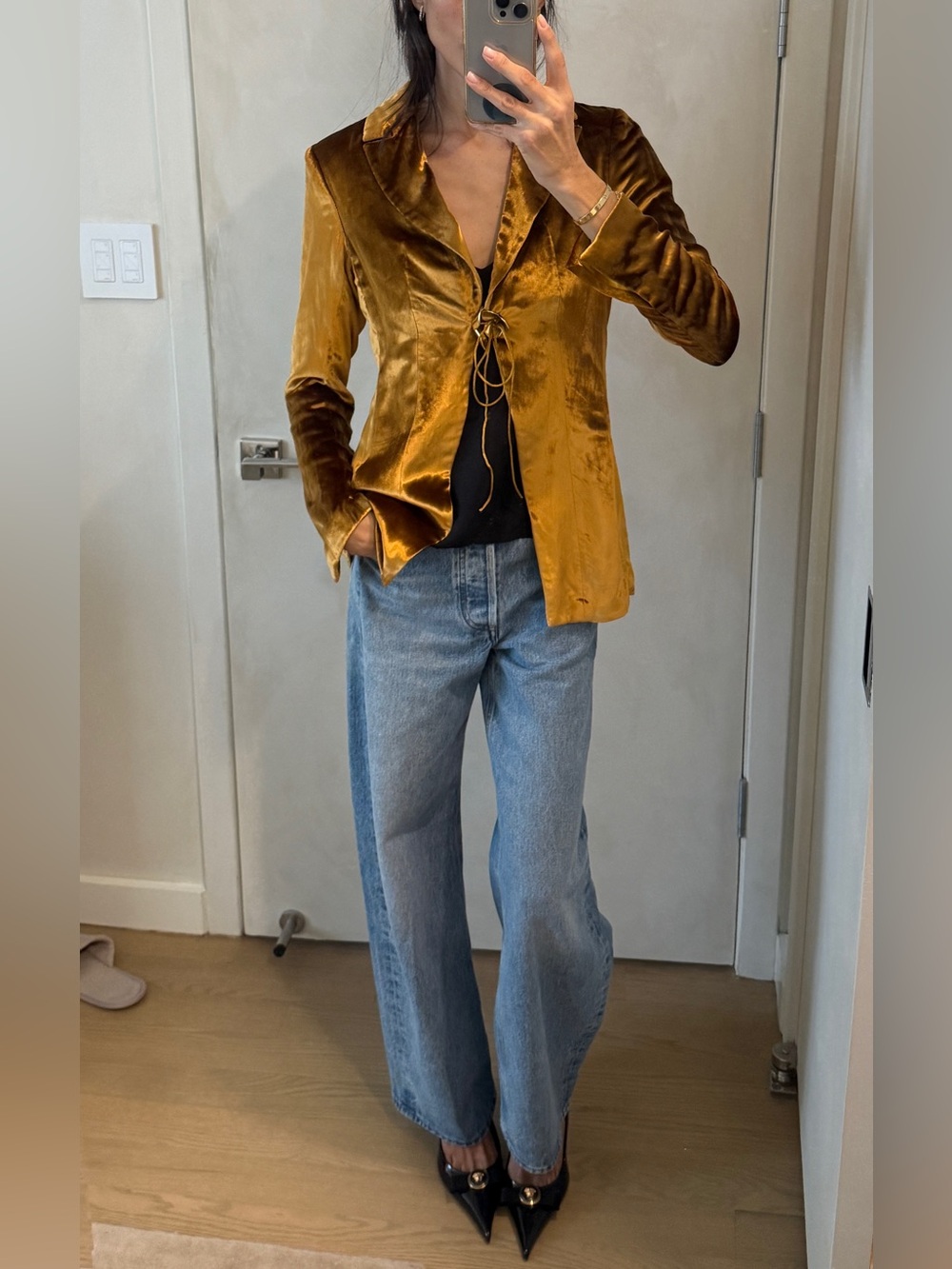Cult Gaia velvet bilba blazer